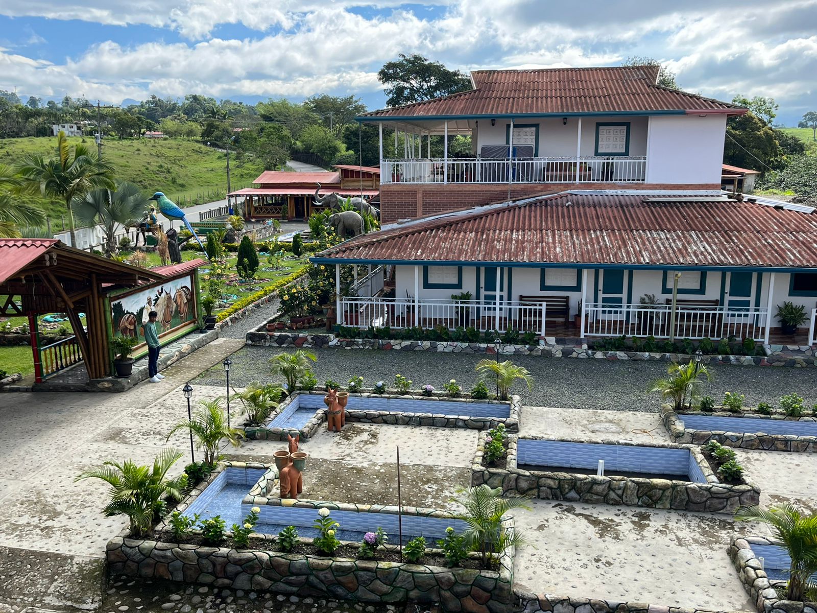 Vista aérea del Hotel Pueblito Quindiano